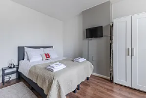 Bed Area Albert Cuyp III A studio Amsterdam