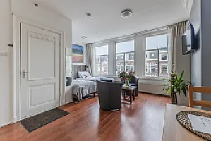 View from Dining Area Albert Cuypstraat III B studio Amsterdam