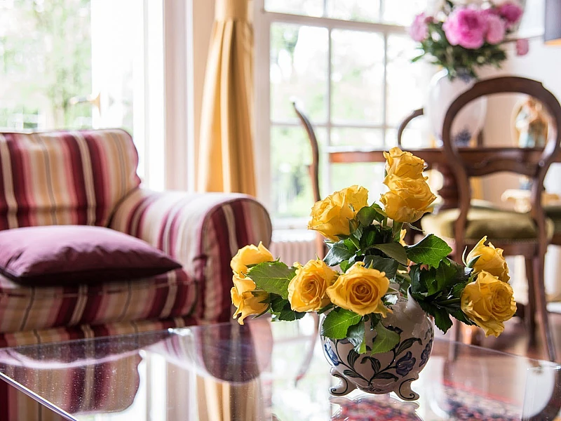 Decorative details in living area Prinsen apartment Amsterdam