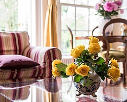 Decorative details in living area Prinsen apartment Amsterdam