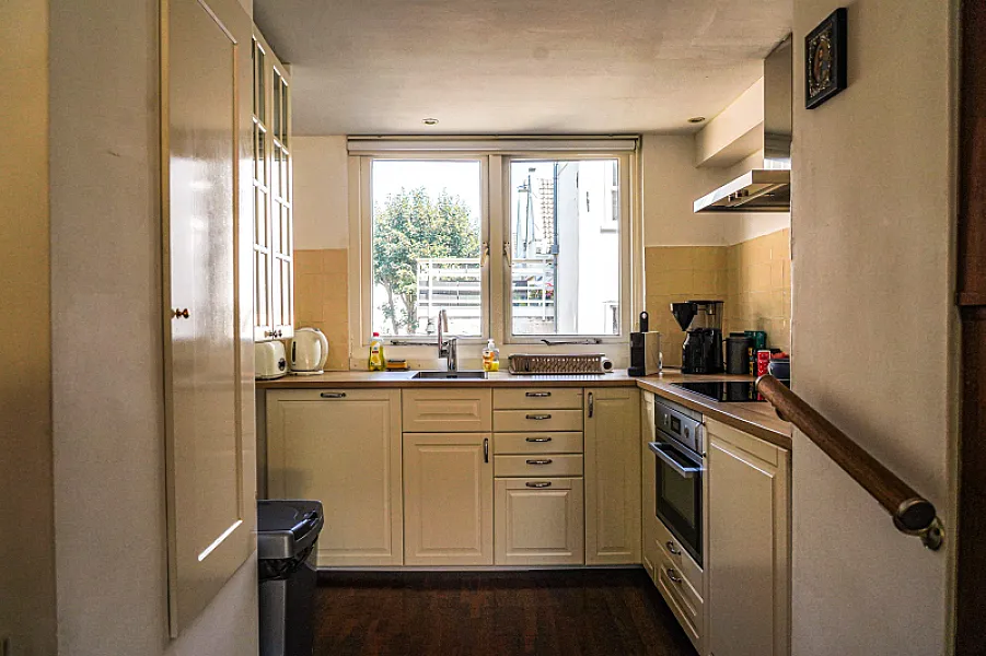 Kitchen Full View The Balcony at Prinsen Canal apartment Amsterdam