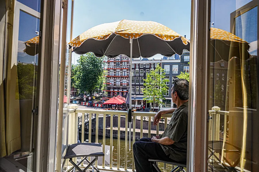Balcony with Owner The Balcony at Prinsen Canal apartment Amsterdam