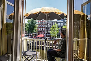 Balcony with Owner The Balcony at Prinsen Canal apartment Amsterdam