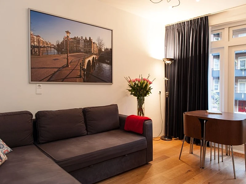 Living Room with Dining Area West City apartment Amsterdam