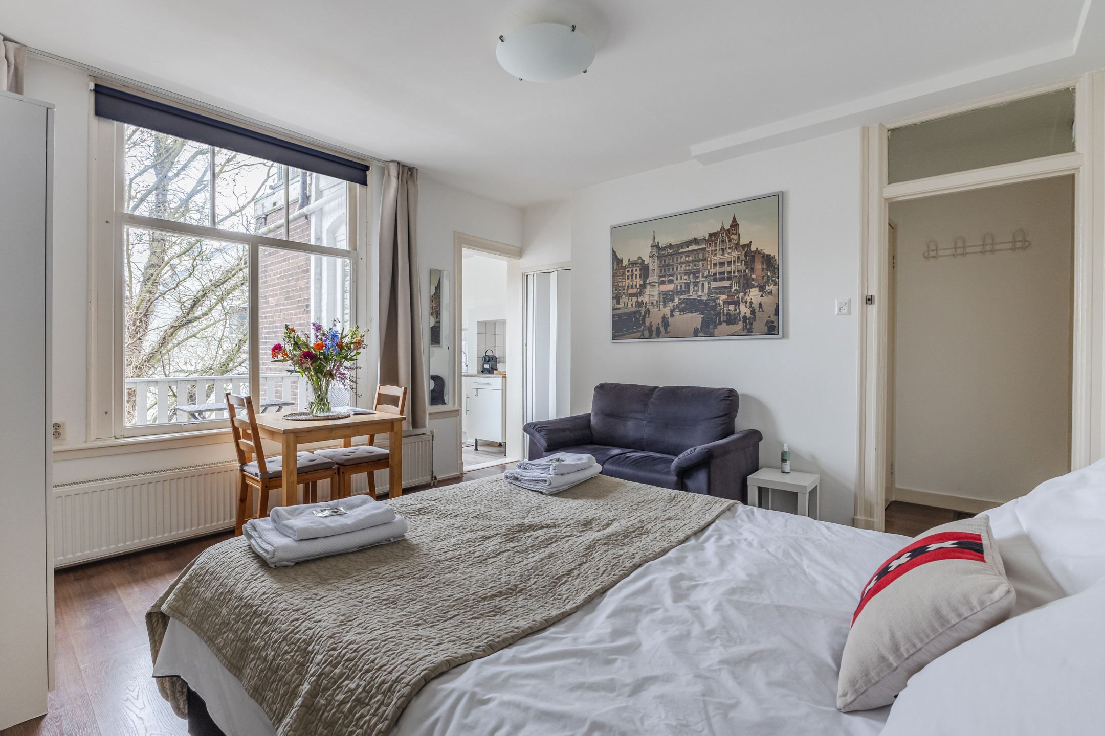 View from Sleeping Area Albert Cuyp III A studio Amsterdam